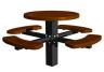 round picnic tables, picnic tables