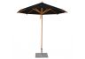8 3" Levante Black Bamboo Market Umbrella