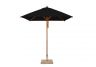 6 11" Black Levante Bamboo Square Market Umbrella