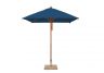 6 11" Blue Levante Bamboo Square Market Umbrella