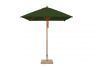 6 11" Forest Green Levante Bamboo Square Market Umbrella
