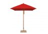 6 11" Red Levante Bamboo Square Market Umbrella