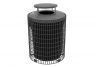 32-Gallon Welded Wire Trash Can with Liner & Lid