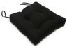 Tufted Chair Cushion in Sunbrella Canvas Black