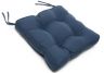 Tufted Chair Cushion in Sunbrella Canvas Sapphire Blue