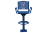 Personalized Swivel Portable Perforated Bar Chair