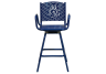 Personalized Swivel Portable Perforated Bar Chair with Legs