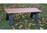 Polly Products Park Classic 4 ft. Flat Bench in Black/Black