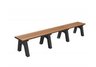 Polly Products Cambridge 8 ft. Flat Bench in Black/Black