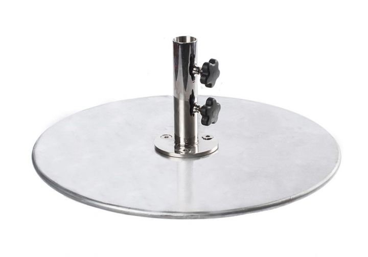 70 lb patio umbrella base Frankford 70lb. Round Galvanized Steel Plate Umbrella Base